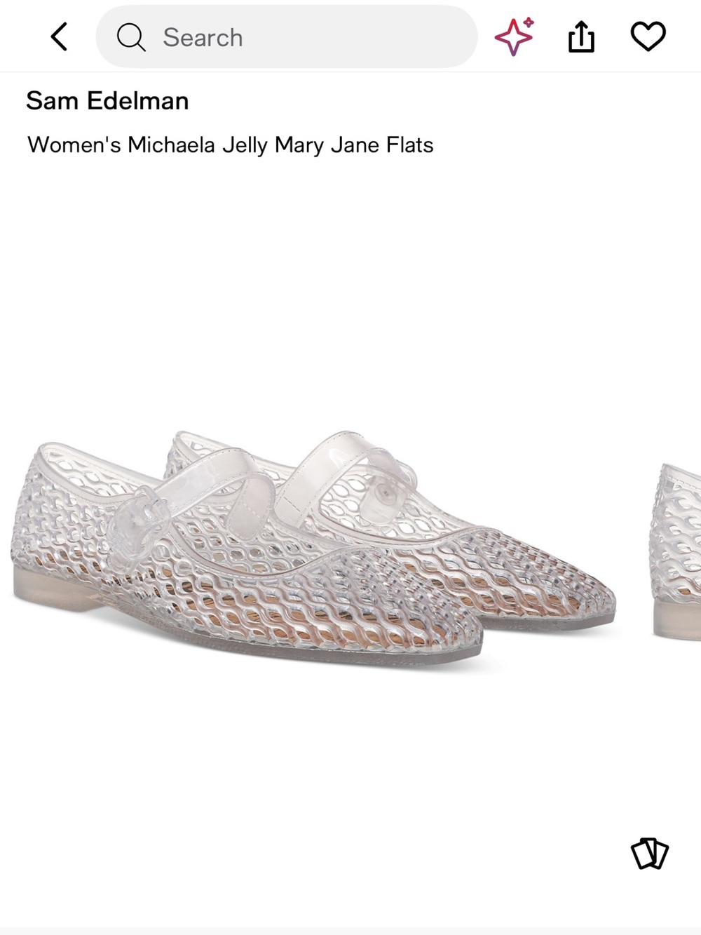 Sam Edelman Clear Jelly Mary Jane Flats